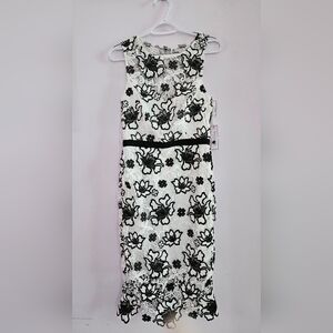 Bisou Bisou Black and White Lace Dress